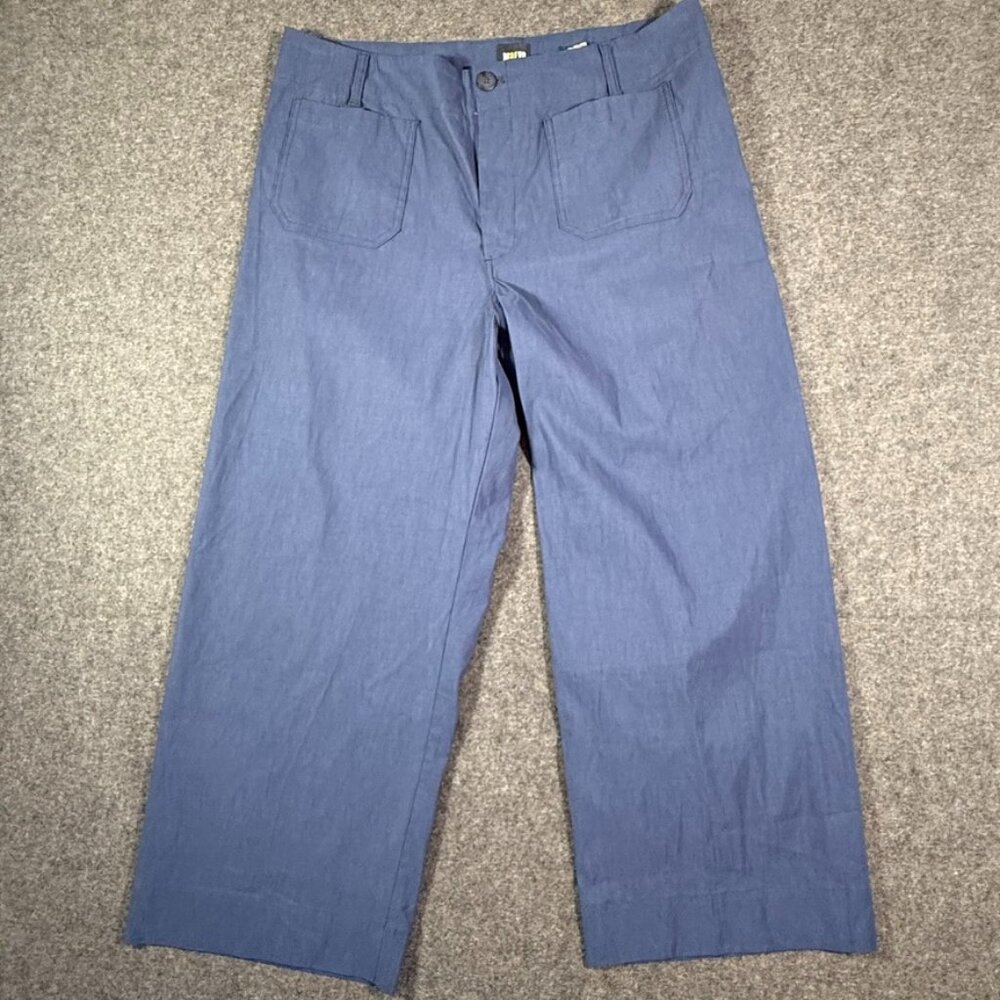 Maeve Wide-Leg Pants in Slate Blue